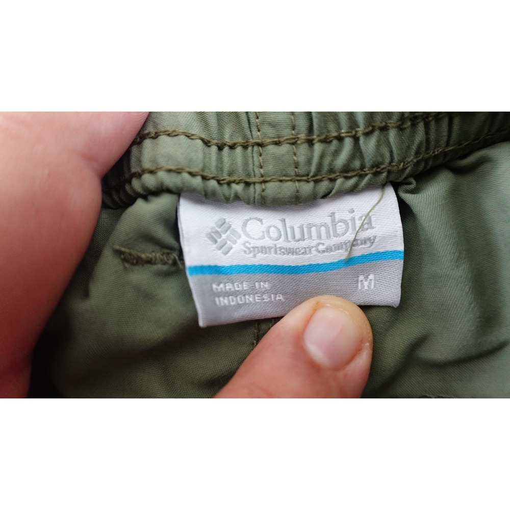 Columbia Womens Shorts M Green Outdoor Hiking Cargo Snap - Picture 4 of 8